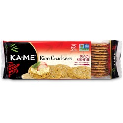 Ka-Me Rice Crunch Cracker Black Sesame & Soy Sauce (12x3.5Oz)