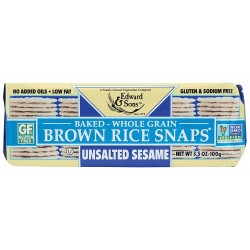 Edward & Sons Sesame Unsalted Fat Free Snaps (12x3.5 Oz)