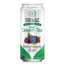 Steaz Energy Org Blueberry Pomegrte Acai Iced Green Tea (12x16 Oz)