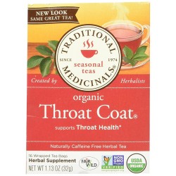 Traditional Medicinals Throat Coat Herb Tea (6x16 Bag)