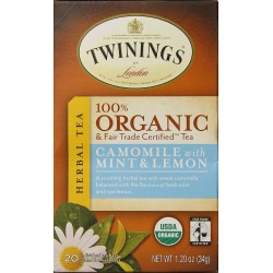 Twinings Camomile W/ Mint & Lemon Tea (6x20 Bag)